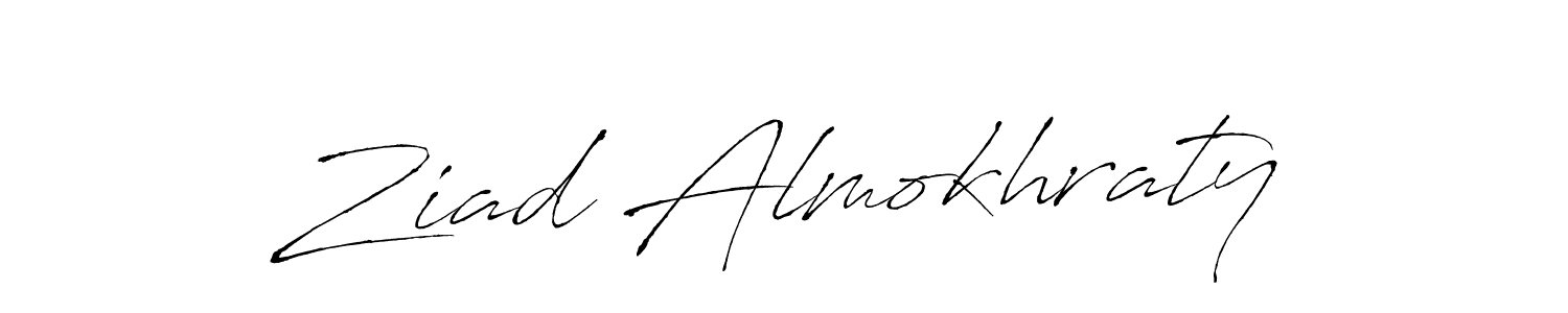 Create a beautiful signature design for name Ziad Almokhraty. With this signature (Antro_Vectra) fonts, you can make a handwritten signature for free. Ziad Almokhraty signature style 6 images and pictures png