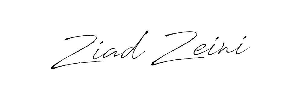How to make Ziad Zeini name signature. Use Antro_Vectra style for creating short signs online. This is the latest handwritten sign. Ziad Zeini signature style 6 images and pictures png
