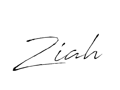 Ziah stylish signature style. Best Handwritten Sign (Antro_Vectra) for my name. Handwritten Signature Collection Ideas for my name Ziah. Ziah signature style 6 images and pictures png