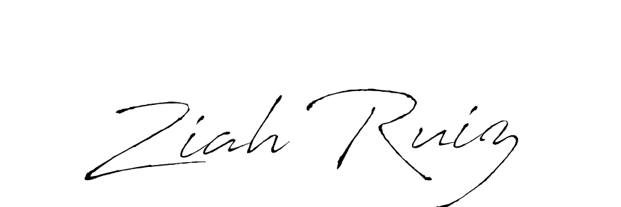 Make a beautiful signature design for name Ziah Ruiz. With this signature (Antro_Vectra) style, you can create a handwritten signature for free. Ziah Ruiz signature style 6 images and pictures png