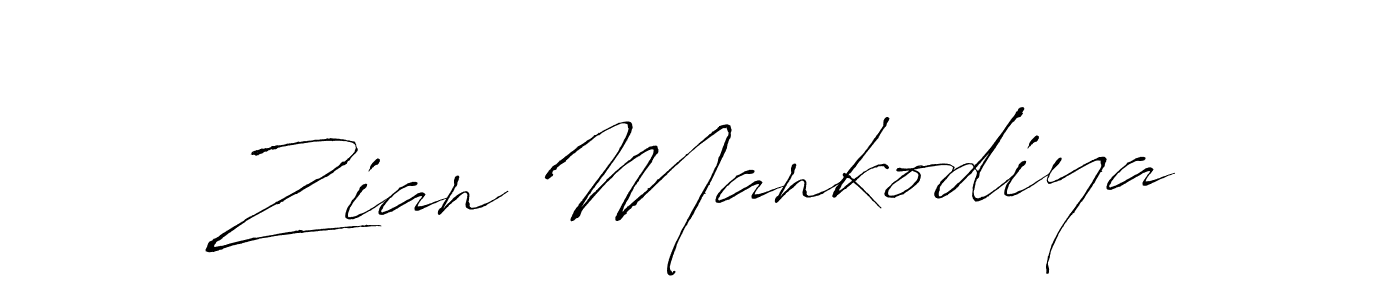 Also we have Zian Mankodiya name is the best signature style. Create professional handwritten signature collection using Antro_Vectra autograph style. Zian Mankodiya signature style 6 images and pictures png