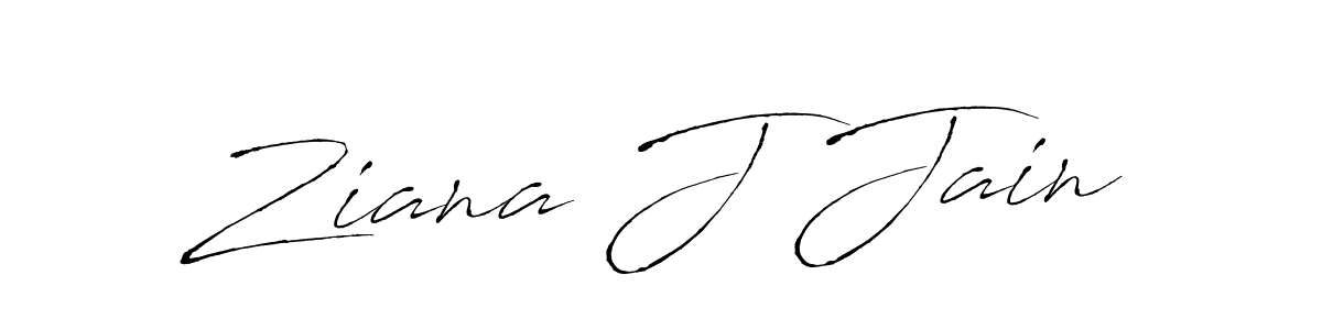 Ziana J Jain stylish signature style. Best Handwritten Sign (Antro_Vectra) for my name. Handwritten Signature Collection Ideas for my name Ziana J Jain. Ziana J Jain signature style 6 images and pictures png