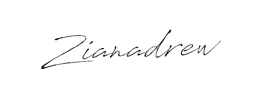 Zianadrew stylish signature style. Best Handwritten Sign (Antro_Vectra) for my name. Handwritten Signature Collection Ideas for my name Zianadrew. Zianadrew signature style 6 images and pictures png