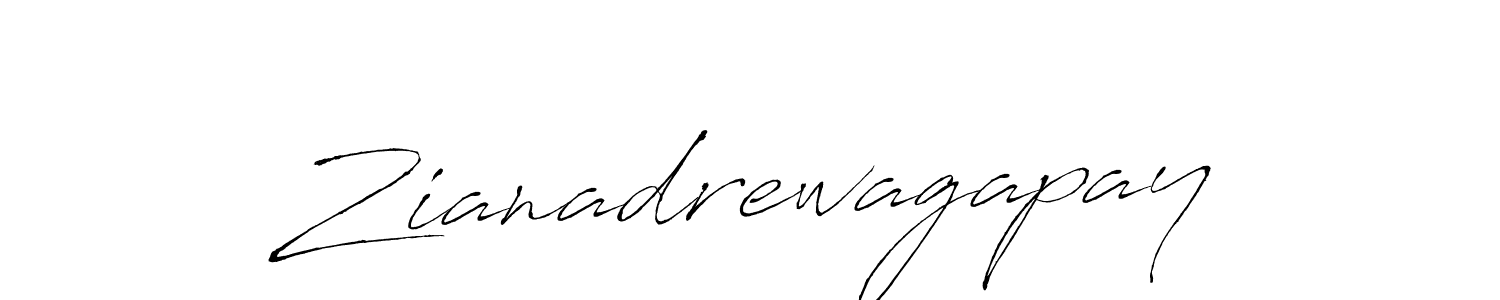 How to make Zianadrewagapay signature? Antro_Vectra is a professional autograph style. Create handwritten signature for Zianadrewagapay name. Zianadrewagapay signature style 6 images and pictures png