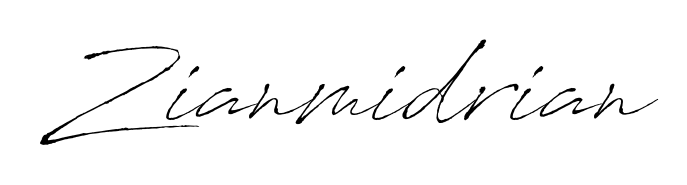 Stand out with a creative autograph for Zianmidrian. The Antro_Vectra styling blends modern aesthetics with classic signature flourishes. Zianmidrian signature style 6 images and pictures png