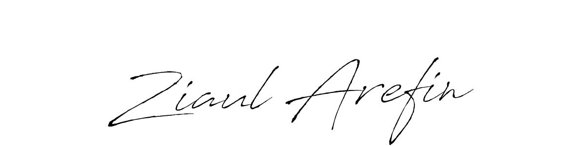 How to make Ziaul Arefin name signature. Use Antro_Vectra style for creating short signs online. This is the latest handwritten sign. Ziaul Arefin signature style 6 images and pictures png