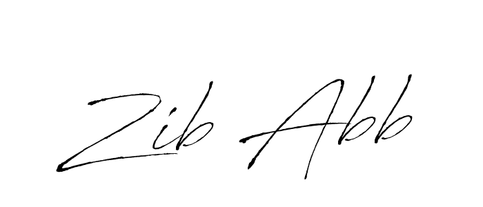 Make a beautiful signature design for name Zib Abb. With this signature (Antro_Vectra) style, you can create a handwritten signature for free. Zib Abb signature style 6 images and pictures png