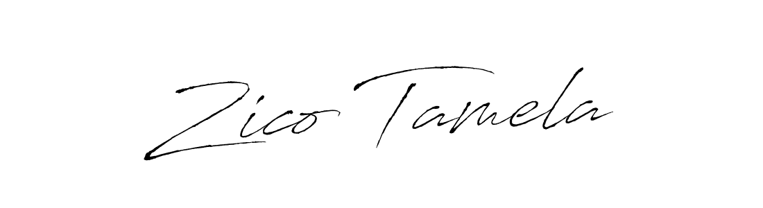 Create a beautiful signature design for name Zico Tamela. With this signature (Antro_Vectra) fonts, you can make a handwritten signature for free. Zico Tamela signature style 6 images and pictures png