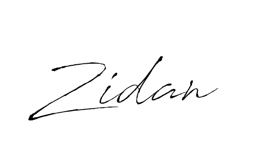 Design your own signature with our free online signature maker. With this signature software, you can create a handwritten (Antro_Vectra) signature for name Zidan. Zidan signature style 6 images and pictures png