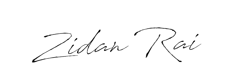 How to make Zidan Rai name signature. Use Antro_Vectra style for creating short signs online. This is the latest handwritten sign. Zidan Rai signature style 6 images and pictures png