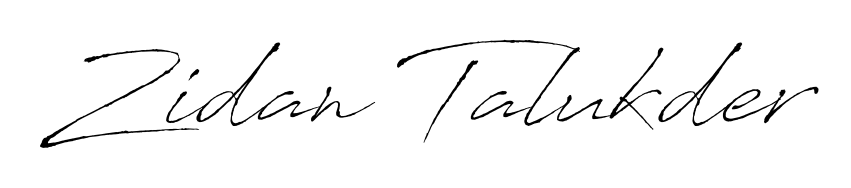 How to make Zidan Talukder signature? Antro_Vectra is a professional autograph style. Create handwritten signature for Zidan Talukder name. Zidan Talukder signature style 6 images and pictures png