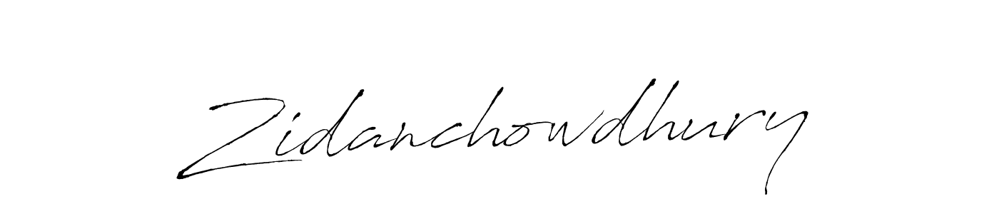 Create a beautiful signature design for name Zidanchowdhury. With this signature (Antro_Vectra) fonts, you can make a handwritten signature for free. Zidanchowdhury signature style 6 images and pictures png