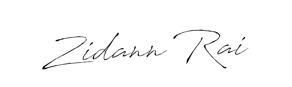 How to make Zidann Rai name signature. Use Antro_Vectra style for creating short signs online. This is the latest handwritten sign. Zidann Rai signature style 6 images and pictures png