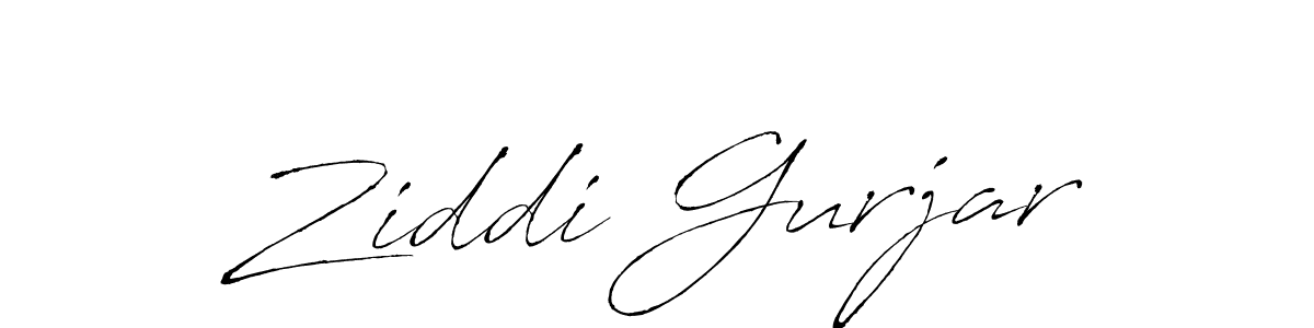 Make a beautiful signature design for name Ziddi Gurjar. With this signature (Antro_Vectra) style, you can create a handwritten signature for free. Ziddi Gurjar signature style 6 images and pictures png