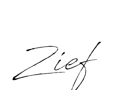 Make a beautiful signature design for name Zief. With this signature (Antro_Vectra) style, you can create a handwritten signature for free. Zief signature style 6 images and pictures png