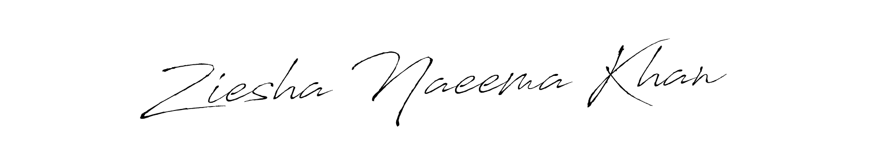 Ziesha Naeema Khan stylish signature style. Best Handwritten Sign (Antro_Vectra) for my name. Handwritten Signature Collection Ideas for my name Ziesha Naeema Khan. Ziesha Naeema Khan signature style 6 images and pictures png