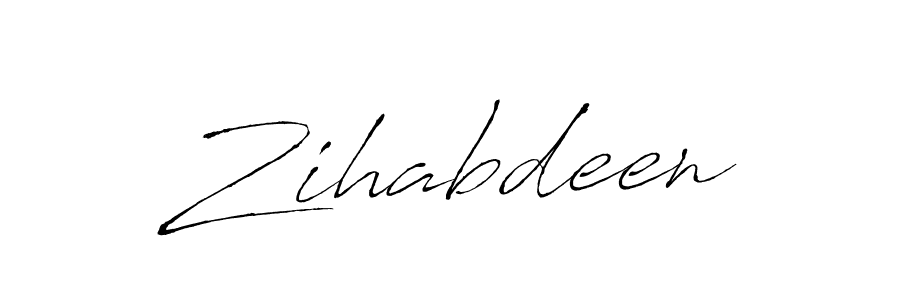 Make a beautiful signature design for name Zihabdeen. With this signature (Antro_Vectra) style, you can create a handwritten signature for free. Zihabdeen signature style 6 images and pictures png