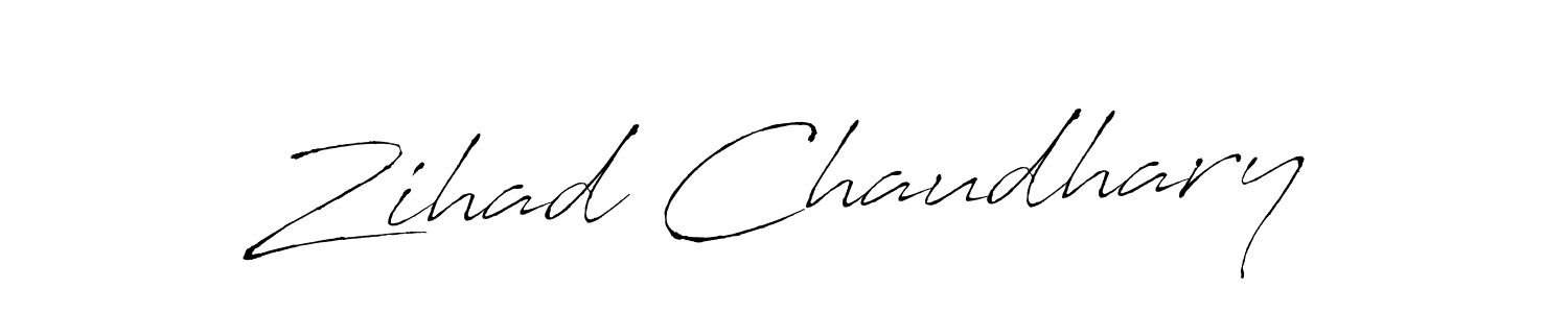 Zihad Chaudhary stylish signature style. Best Handwritten Sign (Antro_Vectra) for my name. Handwritten Signature Collection Ideas for my name Zihad Chaudhary. Zihad Chaudhary signature style 6 images and pictures png