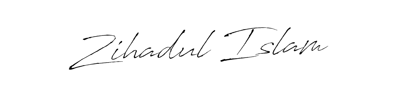 Design your own signature with our free online signature maker. With this signature software, you can create a handwritten (Antro_Vectra) signature for name Zihadul Islam. Zihadul Islam signature style 6 images and pictures png