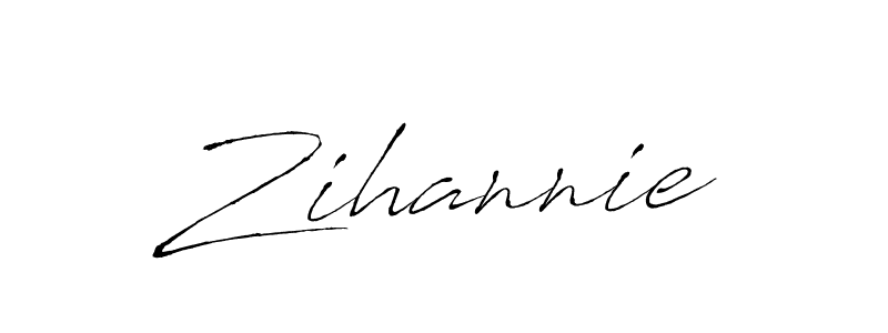 Use a signature maker to create a handwritten signature online. With this signature software, you can design (Antro_Vectra) your own signature for name Zihannie. Zihannie signature style 6 images and pictures png