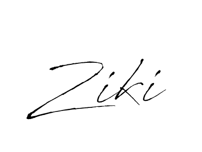 Design your own signature with our free online signature maker. With this signature software, you can create a handwritten (Antro_Vectra) signature for name Ziki. Ziki signature style 6 images and pictures png