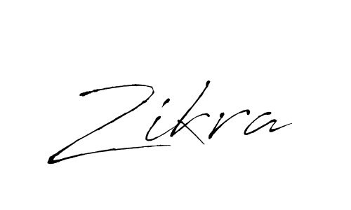 Zikra stylish signature style. Best Handwritten Sign (Antro_Vectra) for my name. Handwritten Signature Collection Ideas for my name Zikra. Zikra signature style 6 images and pictures png