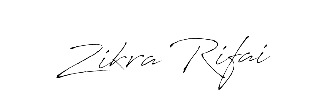 Make a beautiful signature design for name Zikra Rifai. With this signature (Antro_Vectra) style, you can create a handwritten signature for free. Zikra Rifai signature style 6 images and pictures png