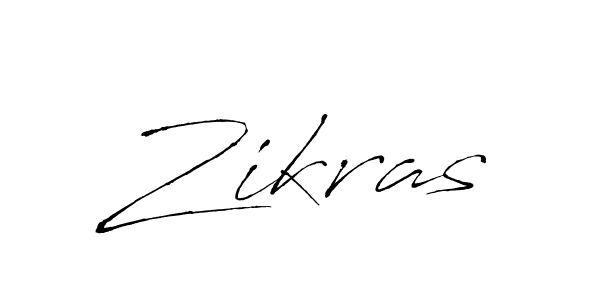 Zikras stylish signature style. Best Handwritten Sign (Antro_Vectra) for my name. Handwritten Signature Collection Ideas for my name Zikras. Zikras signature style 6 images and pictures png