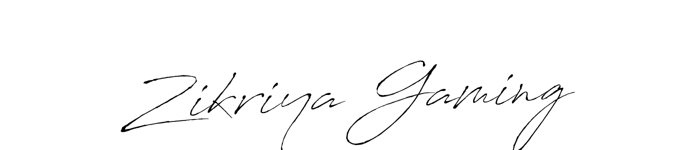 Design your own signature with our free online signature maker. With this signature software, you can create a handwritten (Antro_Vectra) signature for name Zikriya Gaming. Zikriya Gaming signature style 6 images and pictures png