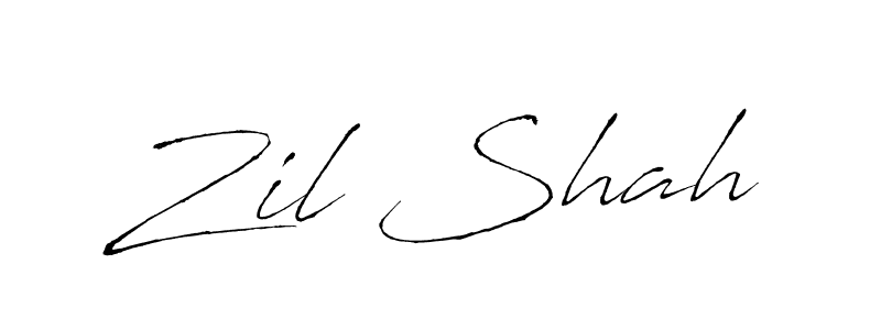 How to make Zil Shah signature? Antro_Vectra is a professional autograph style. Create handwritten signature for Zil Shah name. Zil Shah signature style 6 images and pictures png