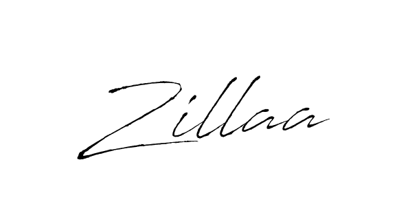 Create a beautiful signature design for name Zillaa. With this signature (Antro_Vectra) fonts, you can make a handwritten signature for free. Zillaa signature style 6 images and pictures png