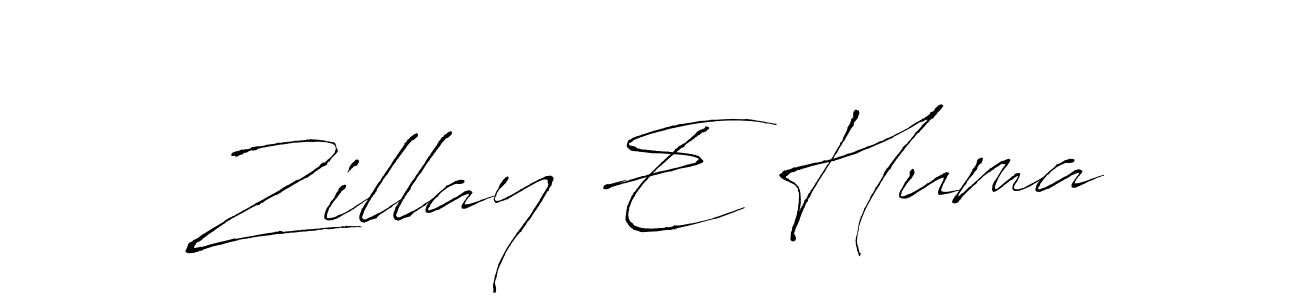 Design your own signature with our free online signature maker. With this signature software, you can create a handwritten (Antro_Vectra) signature for name Zillay E Huma. Zillay E Huma signature style 6 images and pictures png
