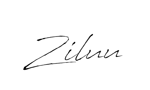 Use a signature maker to create a handwritten signature online. With this signature software, you can design (Antro_Vectra) your own signature for name Ziluu. Ziluu signature style 6 images and pictures png