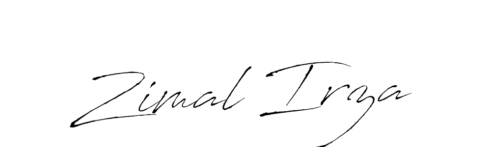 How to make Zimal Irza name signature. Use Antro_Vectra style for creating short signs online. This is the latest handwritten sign. Zimal Irza signature style 6 images and pictures png