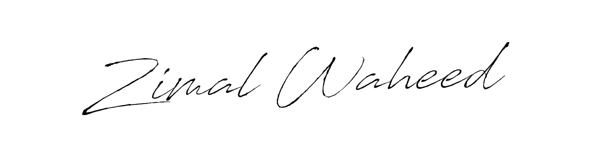 Make a beautiful signature design for name Zimal Waheed. Use this online signature maker to create a handwritten signature for free. Zimal Waheed signature style 6 images and pictures png