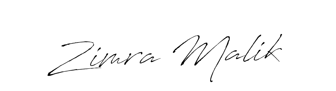 Design your own signature with our free online signature maker. With this signature software, you can create a handwritten (Antro_Vectra) signature for name Zimra Malik. Zimra Malik signature style 6 images and pictures png