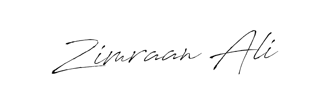 Make a beautiful signature design for name Zimraan Ali. With this signature (Antro_Vectra) style, you can create a handwritten signature for free. Zimraan Ali signature style 6 images and pictures png