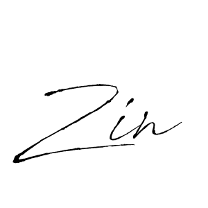 How to make Zin signature? Antro_Vectra is a professional autograph style. Create handwritten signature for Zin name. Zin signature style 6 images and pictures png