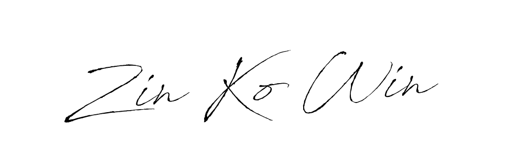 You should practise on your own different ways (Antro_Vectra) to write your name (Zin Ko Win) in signature. don't let someone else do it for you. Zin Ko Win signature style 6 images and pictures png