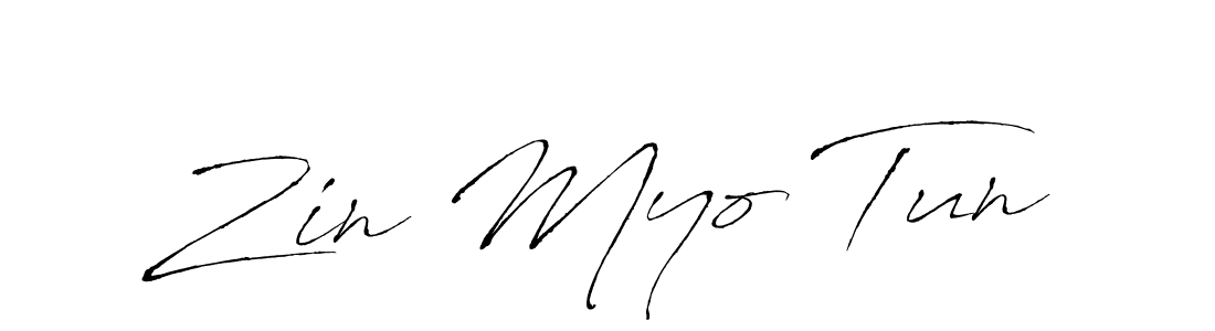 Design your own signature with our free online signature maker. With this signature software, you can create a handwritten (Antro_Vectra) signature for name Zin Myo Tun. Zin Myo Tun signature style 6 images and pictures png