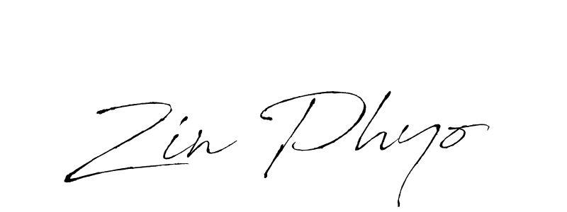 Similarly Antro_Vectra is the best handwritten signature design. Signature creator online .You can use it as an online autograph creator for name Zin Phyo. Zin Phyo signature style 6 images and pictures png