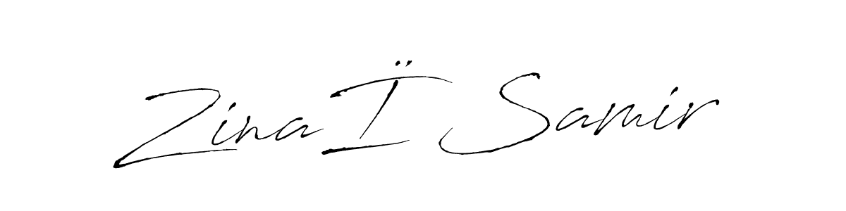 Also You can easily find your signature by using the search form. We will create ZinaÏ Samir name handwritten signature images for you free of cost using Antro_Vectra sign style. ZinaÏ Samir signature style 6 images and pictures png