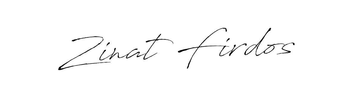Antro_Vectra is a professional signature style that is perfect for those who want to add a touch of class to their signature. It is also a great choice for those who want to make their signature more unique. Get Zinat Firdos name to fancy signature for free. Zinat Firdos signature style 6 images and pictures png