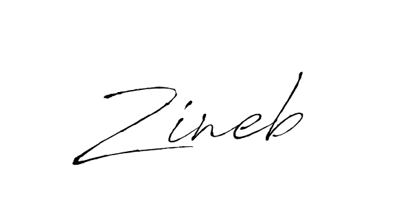 The best way (Antro_Vectra) to make a short signature is to pick only two or three words in your name. The name Zineb  include a total of six letters. For converting this name. Zineb  signature style 6 images and pictures png