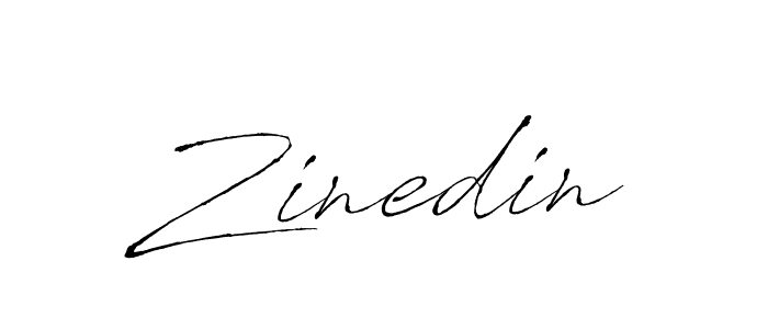 Create a beautiful signature design for name Zinedin. With this signature (Antro_Vectra) fonts, you can make a handwritten signature for free. Zinedin signature style 6 images and pictures png