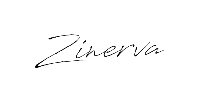 Zinerva stylish signature style. Best Handwritten Sign (Antro_Vectra) for my name. Handwritten Signature Collection Ideas for my name Zinerva. Zinerva signature style 6 images and pictures png