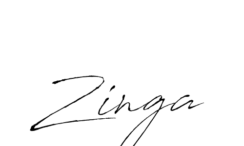 Use a signature maker to create a handwritten signature online. With this signature software, you can design (Antro_Vectra) your own signature for name Zinga. Zinga signature style 6 images and pictures png