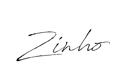 Make a beautiful signature design for name Zinho. With this signature (Antro_Vectra) style, you can create a handwritten signature for free. Zinho signature style 6 images and pictures png