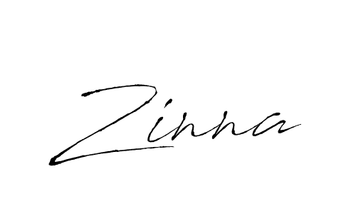 Zinna stylish signature style. Best Handwritten Sign (Antro_Vectra) for my name. Handwritten Signature Collection Ideas for my name Zinna. Zinna signature style 6 images and pictures png