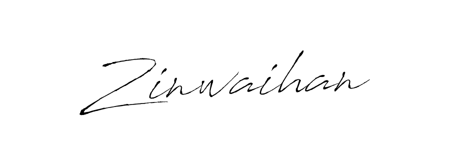 Zinwaihan stylish signature style. Best Handwritten Sign (Antro_Vectra) for my name. Handwritten Signature Collection Ideas for my name Zinwaihan. Zinwaihan signature style 6 images and pictures png